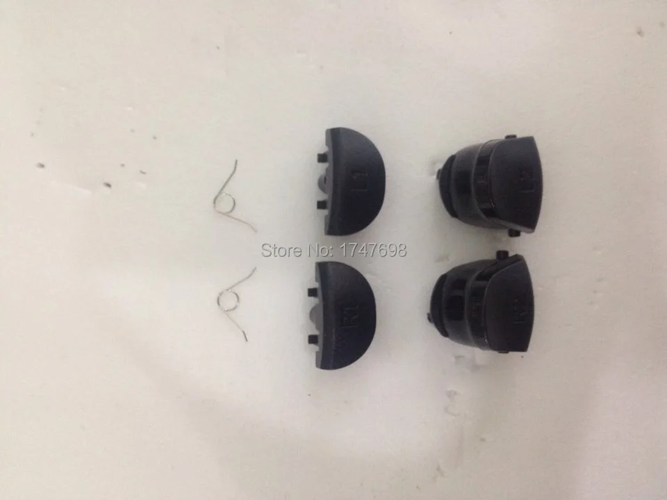 6 в 1 черный L1 R2 L2 пусковые кнопки + 2 Замена пружин Запчасти для игровой станции 4 PS4