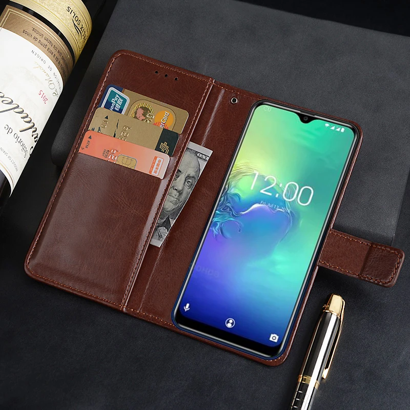 Кожаный флип-чехол для Oukitel C15 Pro чехол из искусственной кожи защитный телефона с