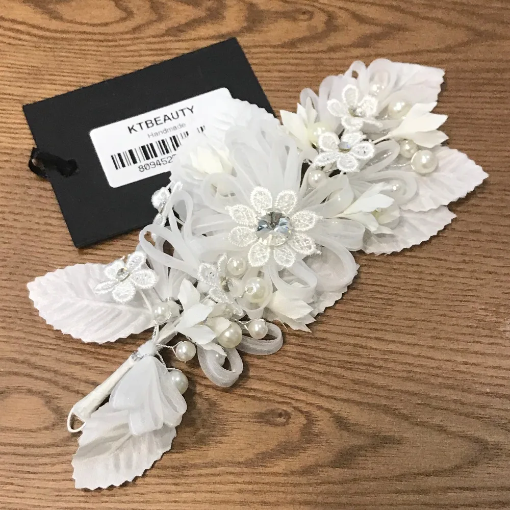 Новая роскошная кружевная Цветочная Свадебная повязка на голову великолепная