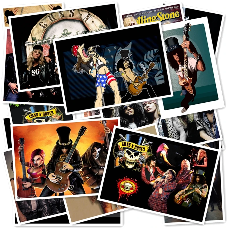 B1-12# guns N' Roses Классическая серия стикеров 20/шт ПВХ стикер Дорожный чемодан велосипед Телефон раздвижные пластины Граффити стиль