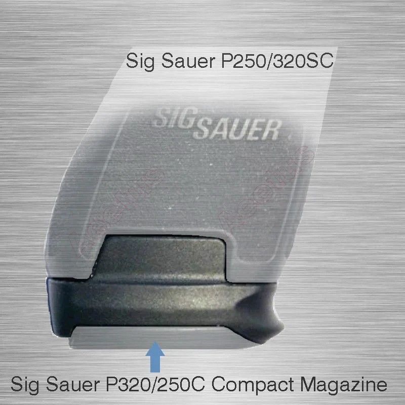 Bran Новый адаптер рукав использовать Sig Sauer P320/250C компактный журнал в P250/320SC Sub 9 мм/40