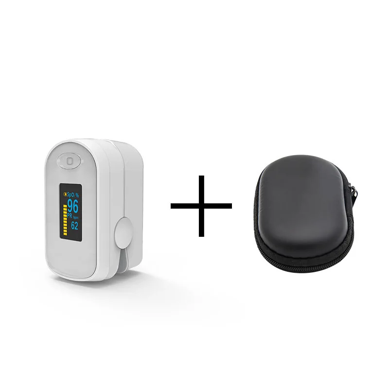 White With Case Медицинский портативный Пульсоксиметр OLED Pulsioximetro Spo2 кислородный пульсометр для измерения пульса в крови Oximetro De pulso Dedo для домашнего здоровья - Цвет: White With Case