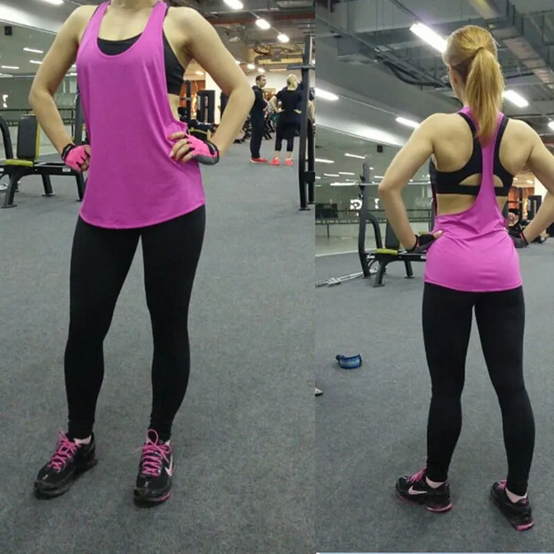 Новинка 2018 женские рубашки для йоги спортивная одежда Быстросохнущий жилет