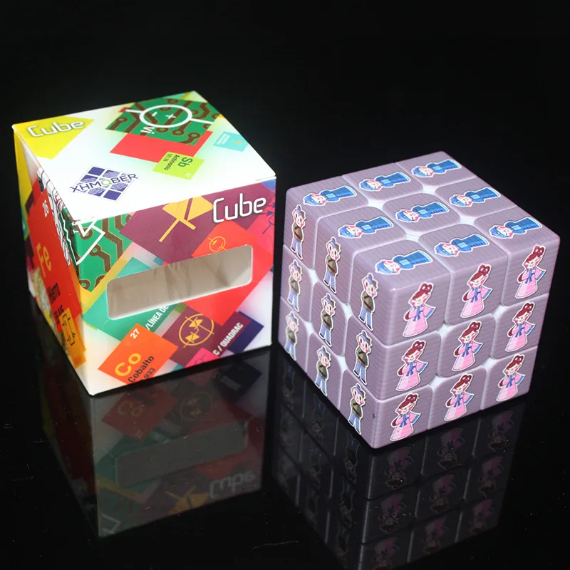 

Magic Cube 3x3x3 Chinese Culture Learning Doll Shape Custom Print Relief Cubo Magico Neo Educational Toys for Children's Day