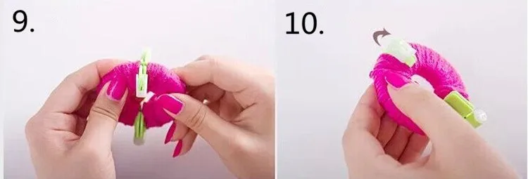 1 компл. Различные размеры DIY помпон производитель вязальные иглы для пуха мяч Вивер шляпа шарф повязка на голову Швейные аксессуары