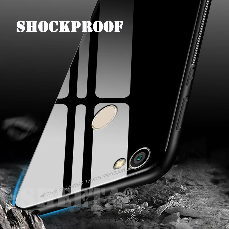 Hybrid 9H Tempered Glass Hard Back Case For Redmi 5 Plus 5A 4A Soft TPU Silicone Frame Cover Xiaomi Note Prime 4 4X |