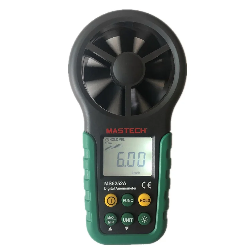 MASTECH MS6252A цифровой ветромер калибровочный датчик экологический ветер Скорость метр тестер потока воздуха с столбчатую диаграмму