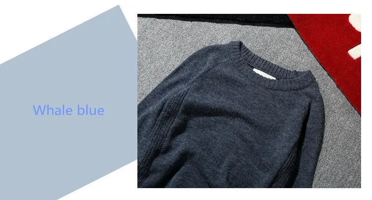 MRMT Brand Men's Sweater Elbow Corduroy Patch Retro Solid Color Round Neck Pullover Sweater for Male Sweater