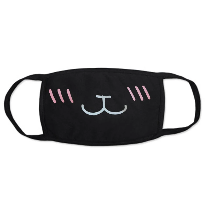 48 стиль мультфильм Смешные зубы письмо рот черный хлопок половина маска