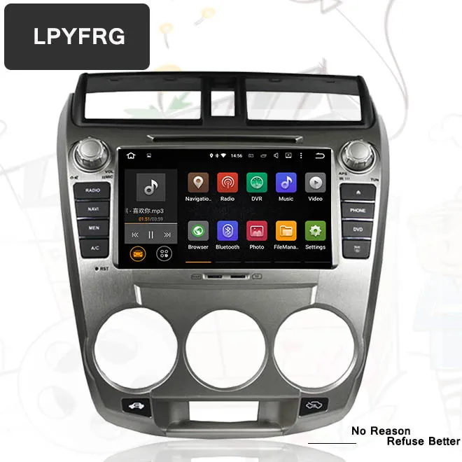Oem 2 din GPS dvd плеер для Honda City 2010 2013 Авторадио Навигация головное устройство