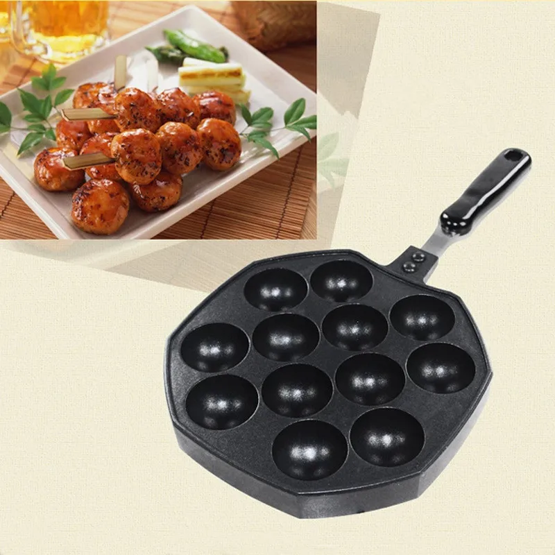 

1 шт., 12 дюймов, алюминиевый сплав, Takoyaki, фотоосьминог, маленькие шарики, сковорода для выпечки, фотоэлектрическая 513