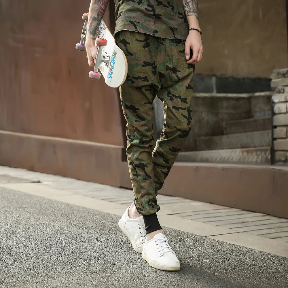 2018 г. Новая Осенняя уличная Для мужчин Штаны хлопковая камуфляжная s модные