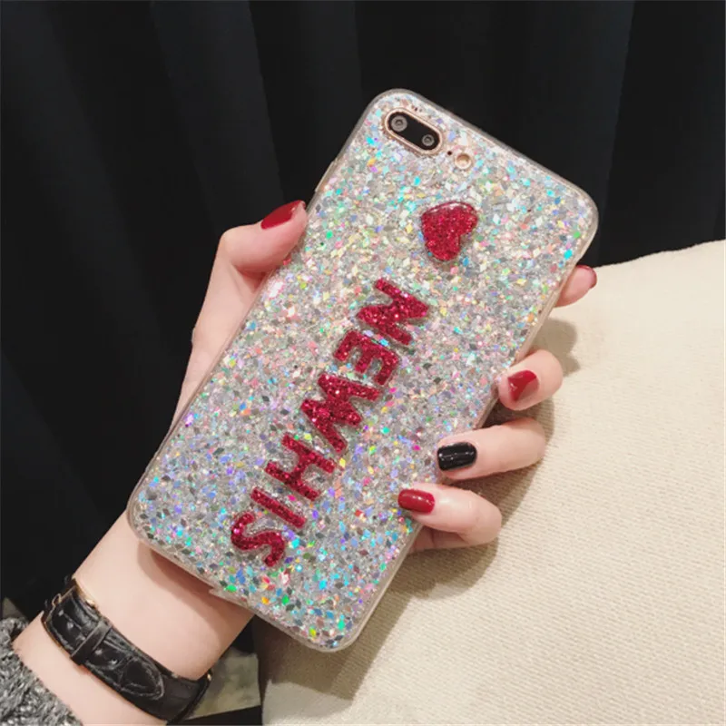 Мягкий чехол для iPhone 6 7 8 Plus X XR XS Max эксклюзивный личный с буквами Samsung S7 edge S8 S9 S10 Note 9