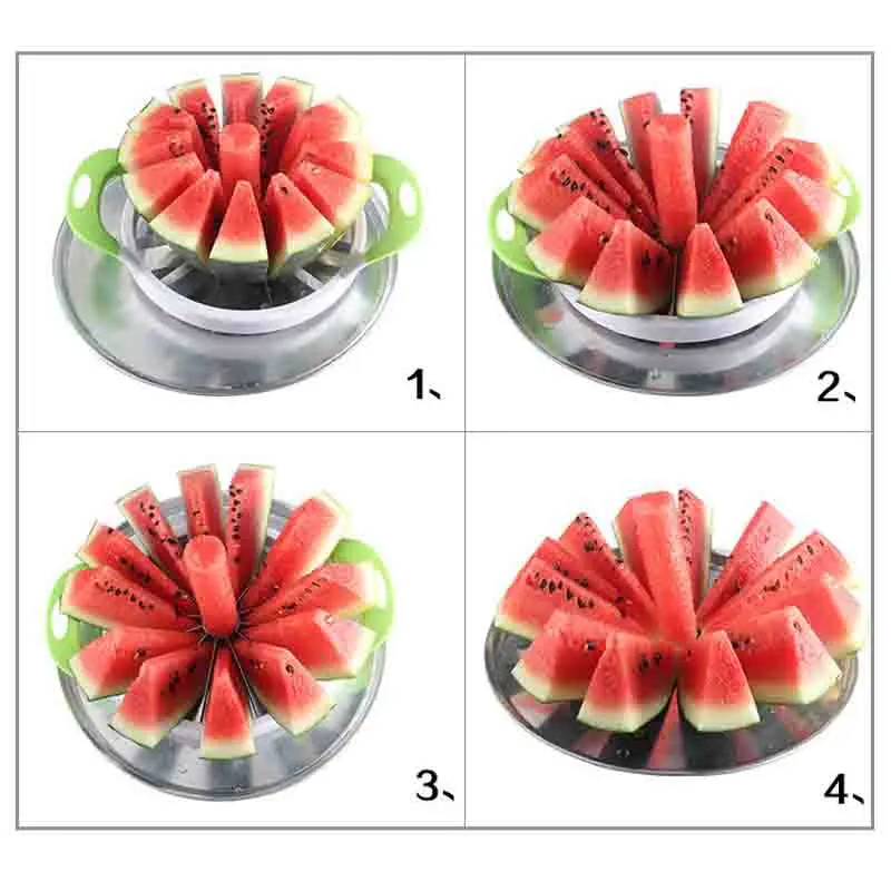 

Two models Large Kitchen Practical Tools Creative Watermelon Slicer Melon Cutter Knife 410 Stainless Steel Fruit Cutting Slicer