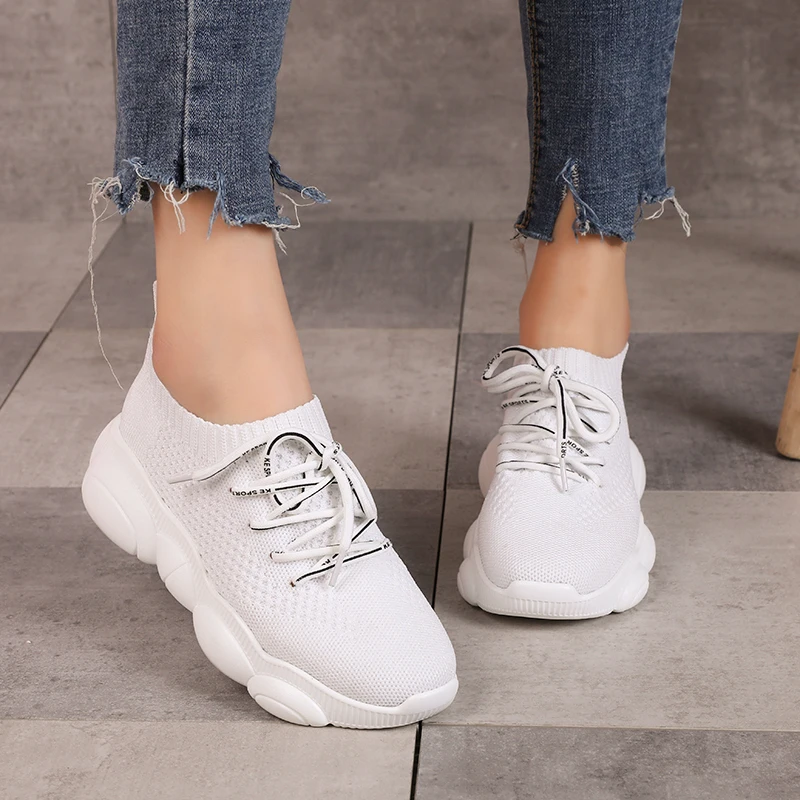 2019 весенние кроссовки женская обувь на плоской подошве из сетчатого материала