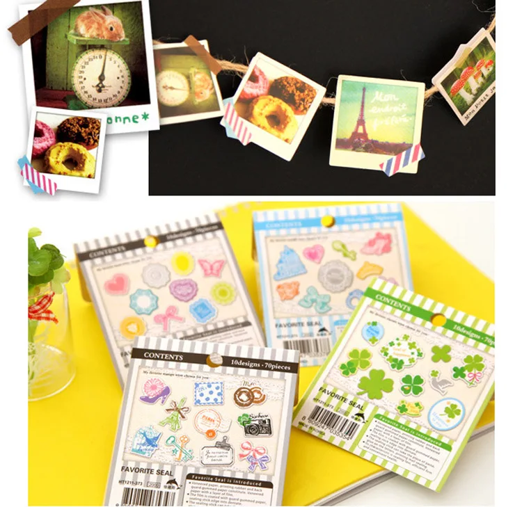 1 Упаковка цветов/принцесс/штамп/четырехлистный клевер серия альбом для стикеров