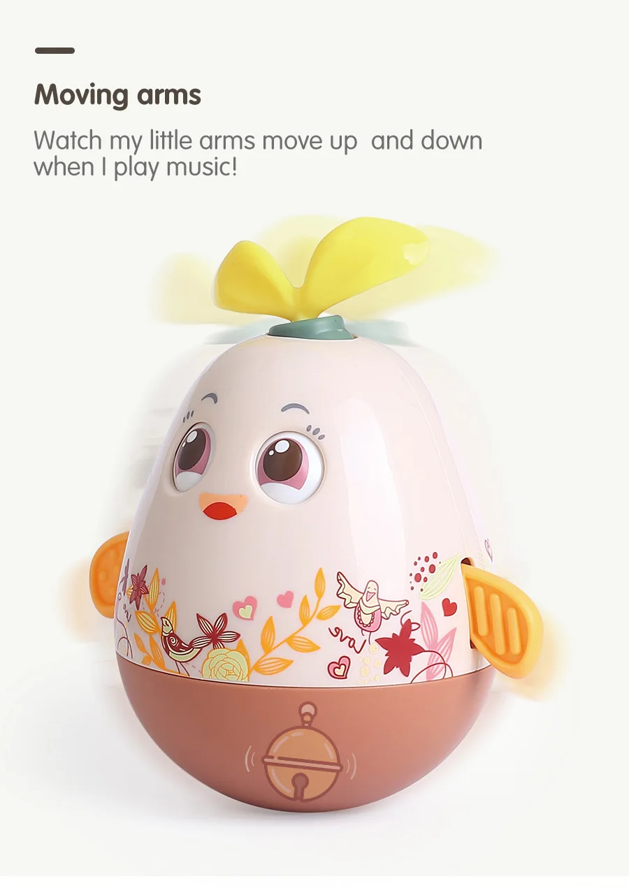 HOLA 3133 детские игрушки для новорожденных кивающие игрушки неваляшки для детей кольцо колокольчик милый неваляшка обучающая погремушка детские развивающие игрушки