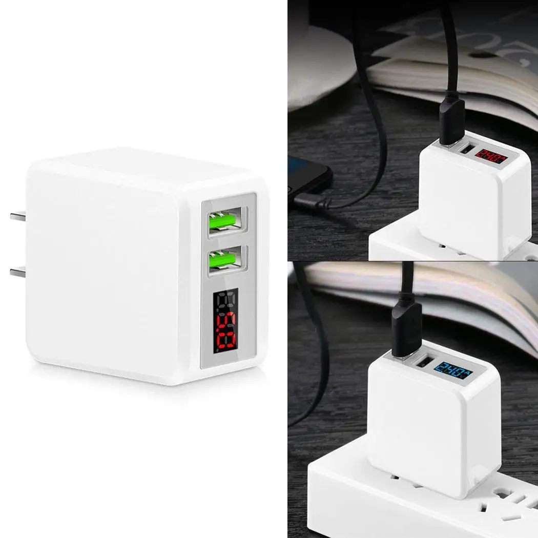 Мульти usb порты Зарядка Светодиодный дисплей Путешествия AC Повседневный адаптер