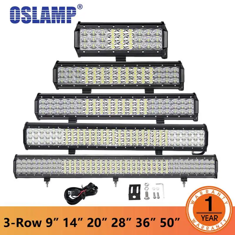 Светодиодный светильник Oslamp 9 &quot12&quot 14 &quot20&quot 23 &quot28&quot 36 &quot44&quot 50 &quot3 рядный
