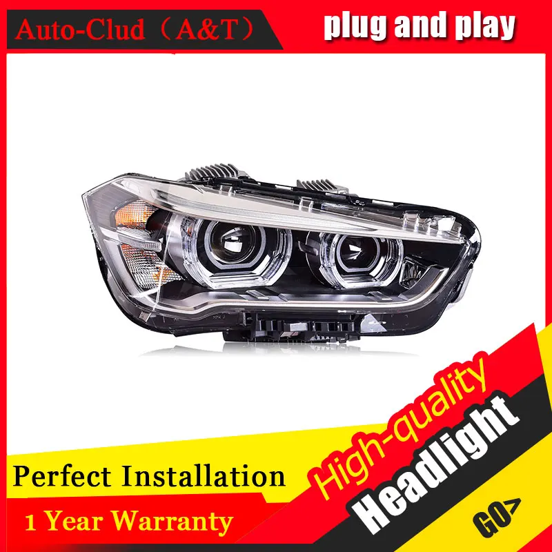 

Auto Clud Car Styling For BMW X1 headlights 2016-2017 For X1 head lamp led DRL front Bi-Xenon Lens Double Beam HID KIT