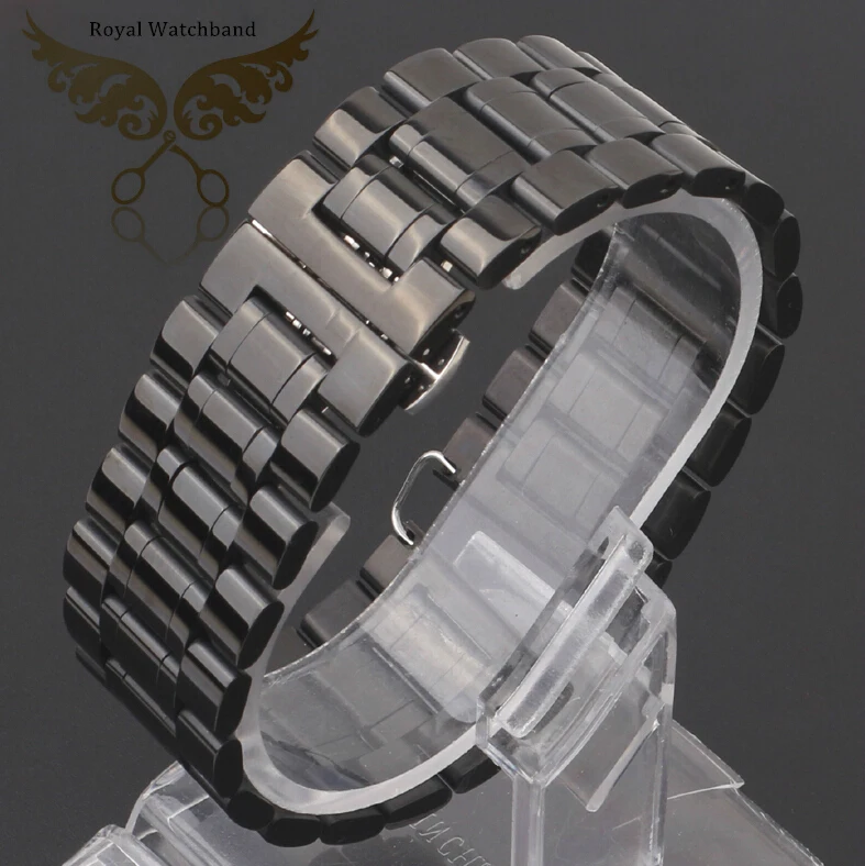 Мужские репликаторы из нержавеющей стали черный/серебристый цвета 18/20/22/24/26/28/30 мм