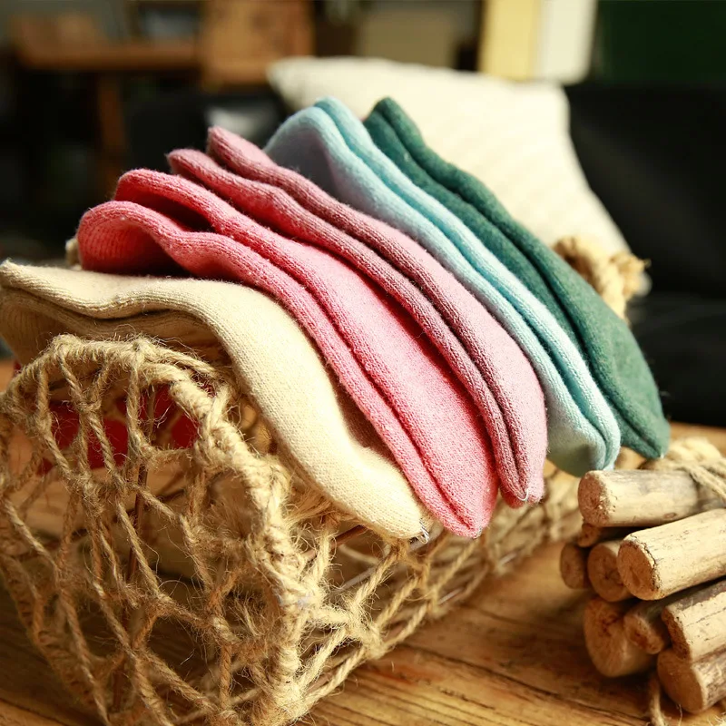 10Pairs/Lot Autumn and winter warm thick wool socks towel female flanging color terry comfortable soft | Женская одежда