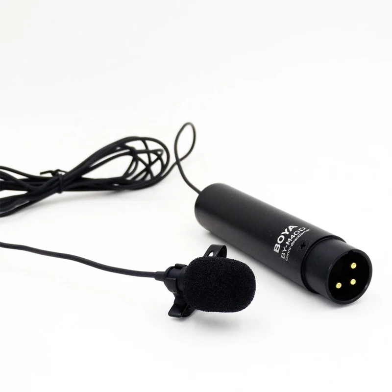 Всенаправленный cardiod Clip-On Lavalier конденсаторный микрофон для Sony видеокамеры panasonic