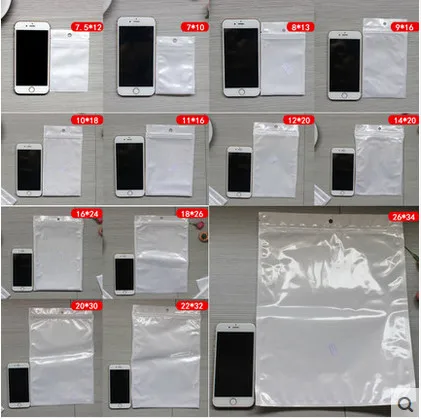 Оптовая продажа 10 см * 22 белая/прозрачная самозакрывающаяся молния пластиковая