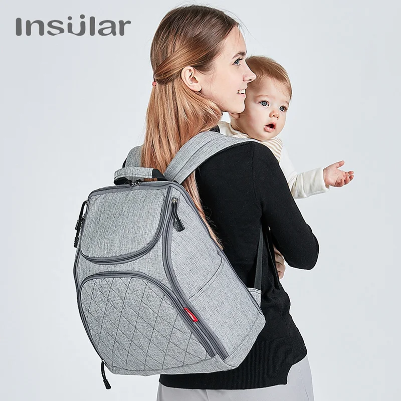 3 цвета модные однотонные Мумия материнства пеленки мешок большой Ёмкость Baby Care