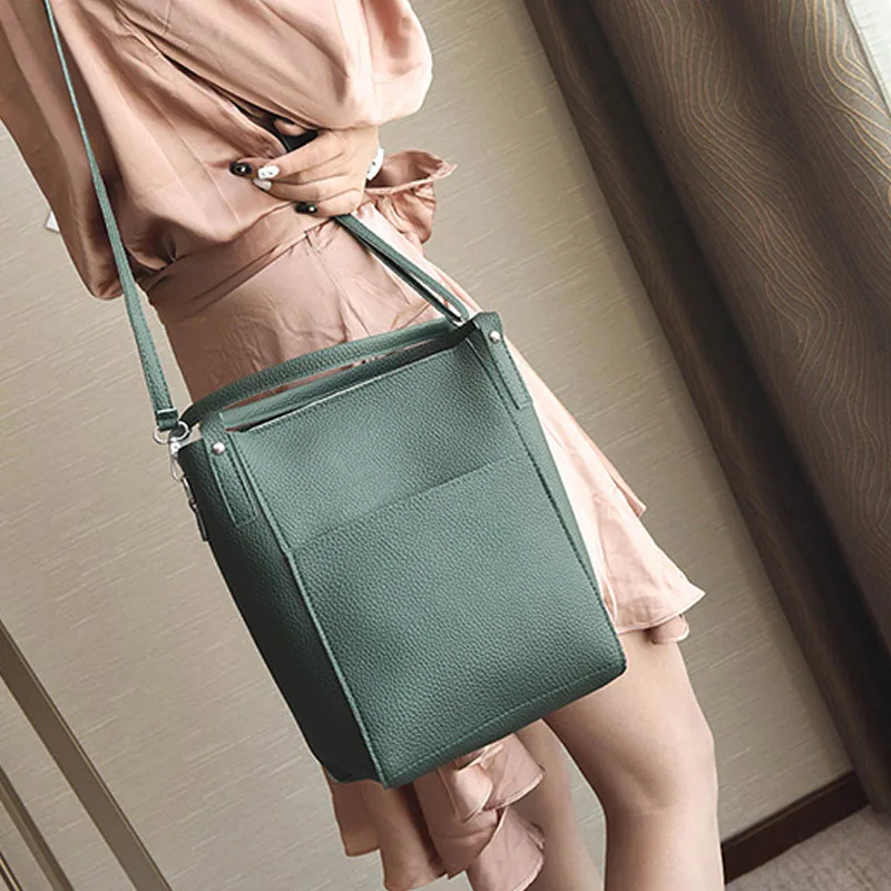 

Hot Selling 4 Pcs Set Women Shoulder Crossbody Bag Handbag Wallet PU Leather Fashion for Travel Money -B5