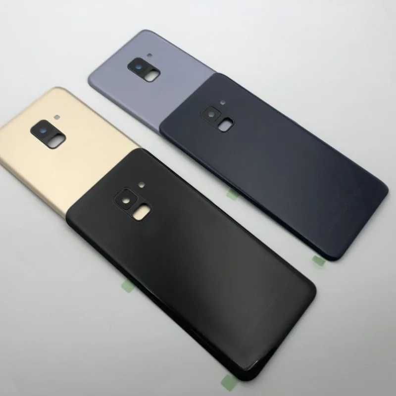 Задняя крышка аккумуляторного отсека для Samsung A8 2018 A530 A530F Plus A730 A730F стеклянная