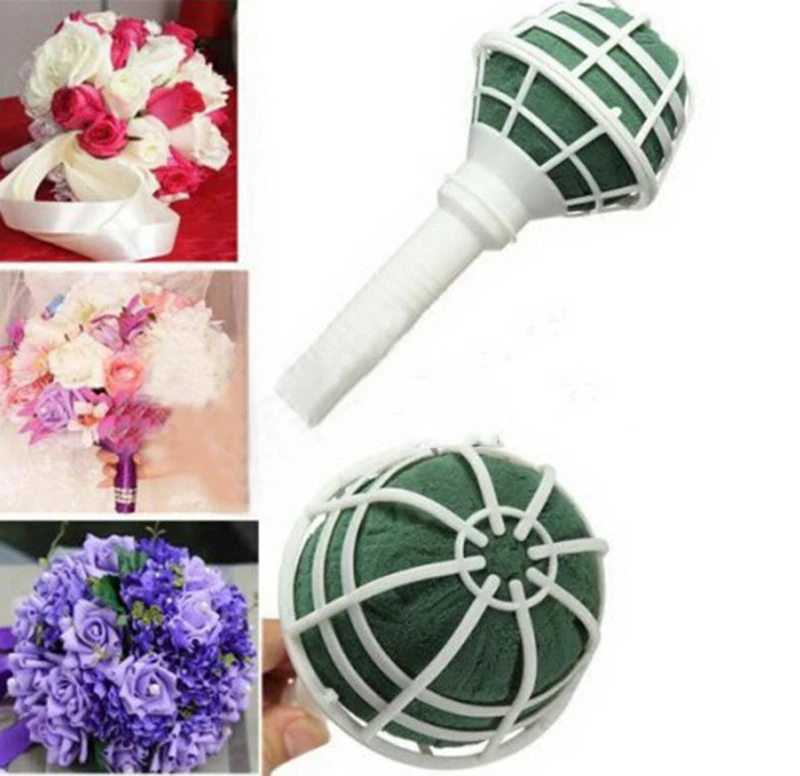 Горячая 1 шт. Новый пенопластовый держатель для букетов Ручка Свадебный