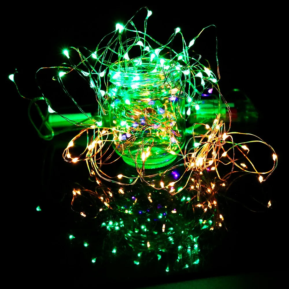 20-40Leds медные светодиодные гирлянды 2-4 метра Рождественская елка День Святого Валентина праздник ночник фонарь Водонепроницаемый модный HL