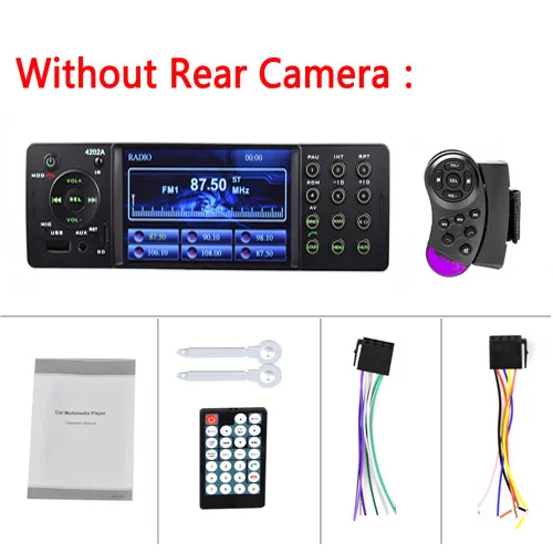 Car Radio Only AMPrime автомобильный радиоприемник 1din 4," авто, аудио стерео автомобильный радиоприемник с Bluetooth FM/AUX/TF/USB с камерой заднего вида рулевое колесо управления - Цвет: Car Radio Only