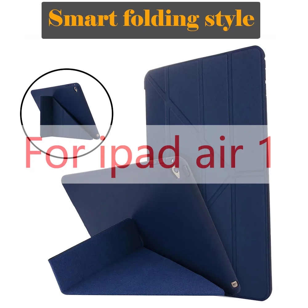 Ipad 5 Dark Blue Чехол для ipad air, откидной Чехол-подставка для ipad 5 6, чехол из искусственной кожи для ipad air 2 смарт-чехол для ipad air 1 - Цвет: Ipad 5 Dark Blue
