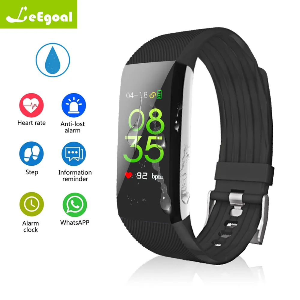 Leego Smart Браслет Красочные Экран монитор сердечного ритма шагомер