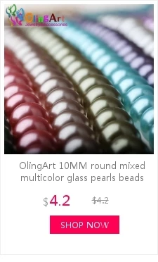 OlingArt 6 мм 100 шт стеклянные бусины из искусственного жемчуга DIY браслет серьги из бисера колье ожерелье Изготовление ювелирных изделий микс разноцветных