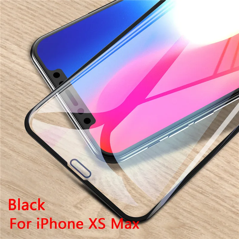 XS Max USLION 5D Защитное стекло для iPhone 7 6 6s 8 plus закаленное стекло для iPhone X Xr Xs XS Max Защитная пленка для экрана - Цвет: XS Max