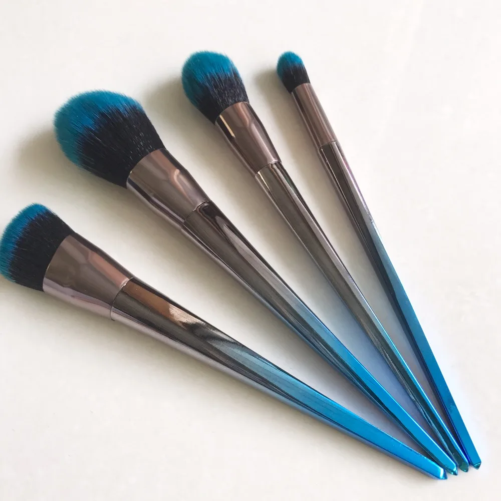 4 шт. Макияж Единорог Расчёски для волос Темно синие черный Основа кисти макияжа