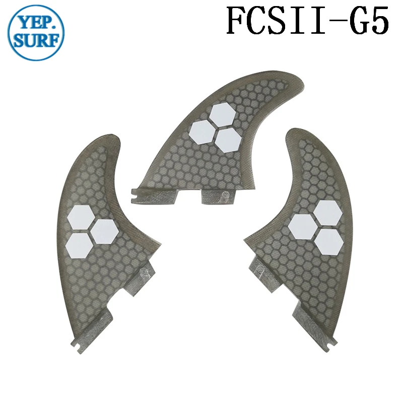 Плавники для серфинга FCS2 G5 Fin сотовый плавник доски серого цвета Серфинг Quilhas