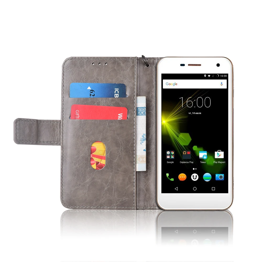Flip Leather Case For Wileyfox Spark Spark+ Fundas Printed Flower 100% Special wallet stand case with Strap | Мобильные телефоны и