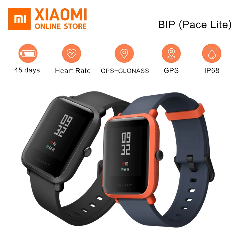 Оригинальные Смарт часы Xiao mi Hua Amazfit Bip BIT PACE Lite Youth Verison Fit IP68 Водонепроницаемые