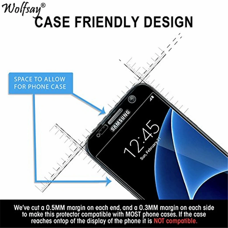 1 шт. для закаленного стекла Samsung Galaxy S7 защита экрана 3D HD изогнутая полная пленка