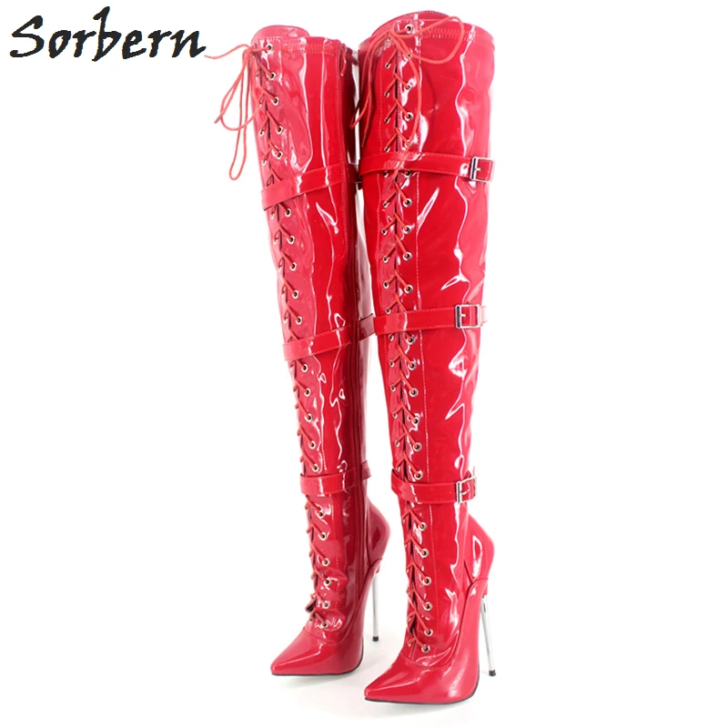 Женские ботинки с острым носком на шнуровке выше колена|boots fashion|fashion bootsfashion women boots