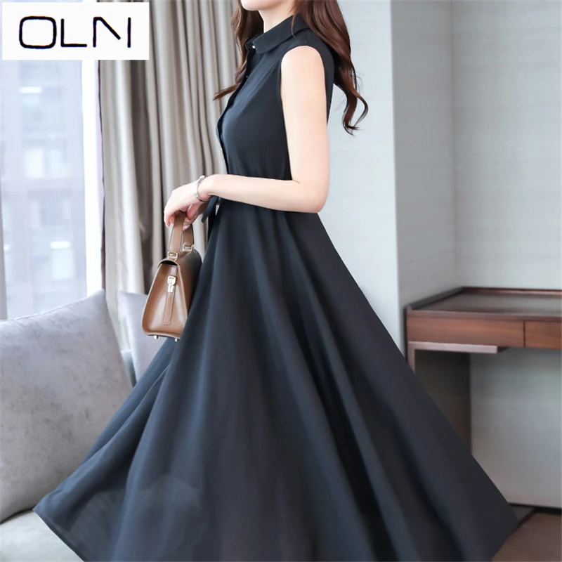 Женское длинное платье из хлопка и льна большого размера 200 кг | Женская одежда