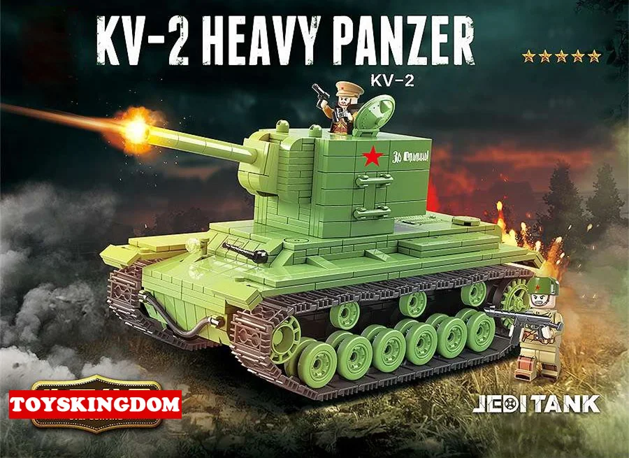 WW2, 1940, танк Джедаев из Советского Союза, KV-2, тяжелый танк, батис, фигурка, строительный блок, мировая война, армия, минифиги, модель, игрушки для подарков