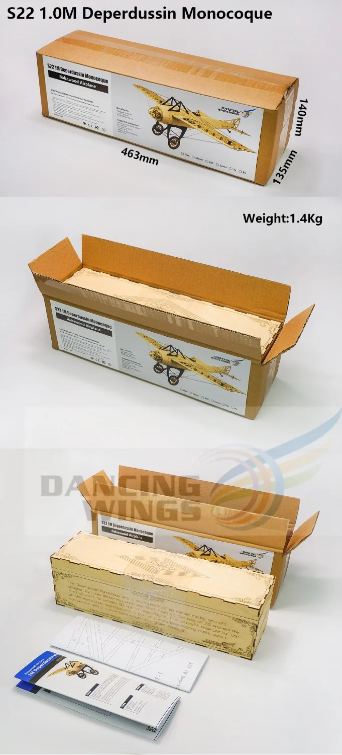Новый масштаб RC Balsawood самолет лазерной резки Deperdussin монококе 1000 мм (39 &quot) набор из