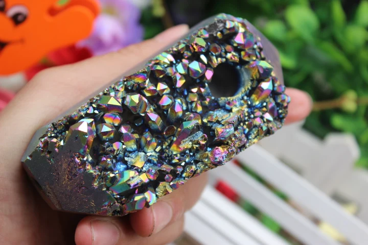 255 граммов натурального кварцевого кристалла металлическая трубка точечный