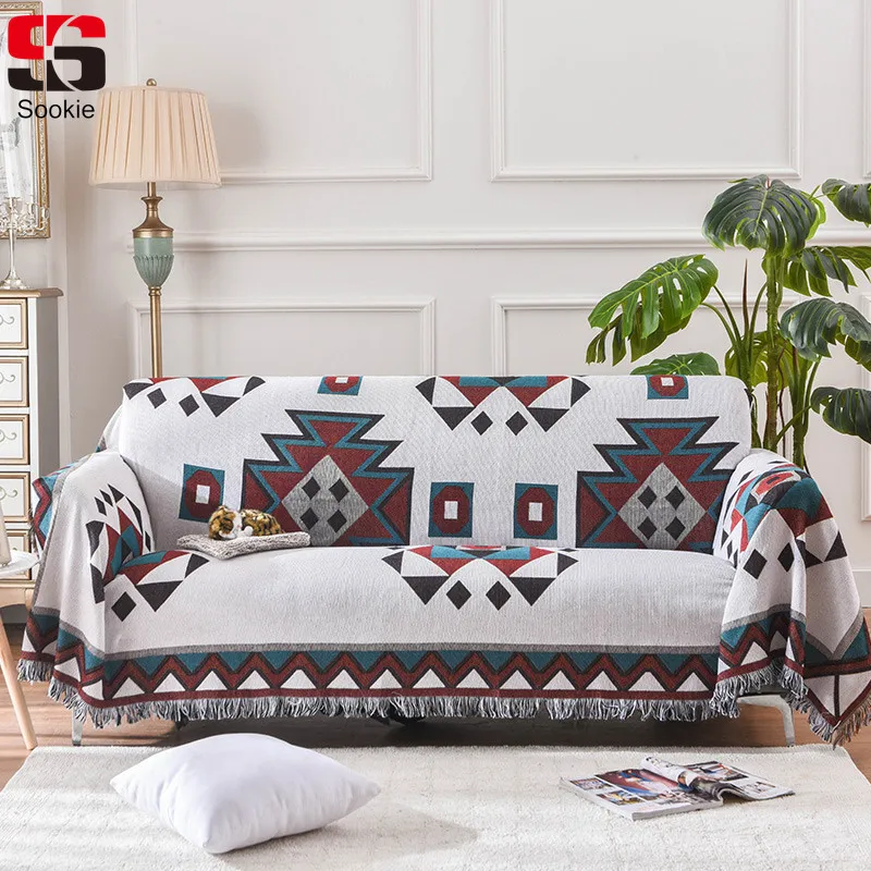 Sookie бохо стиль чехлы для диванов красивые кисточки Хлопок Чехол дивана полотенце