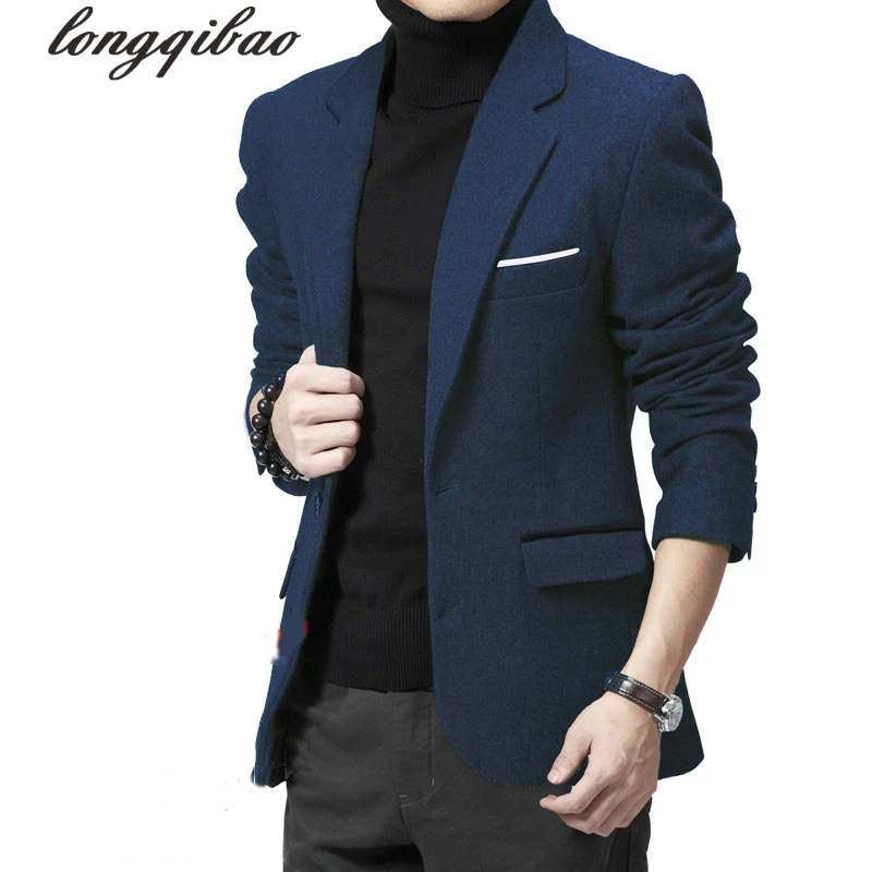 2019 autumn and winter bargain price men casual suit jacket Europe the United States woolen Slim thick section TB7655 | Мужская одежда